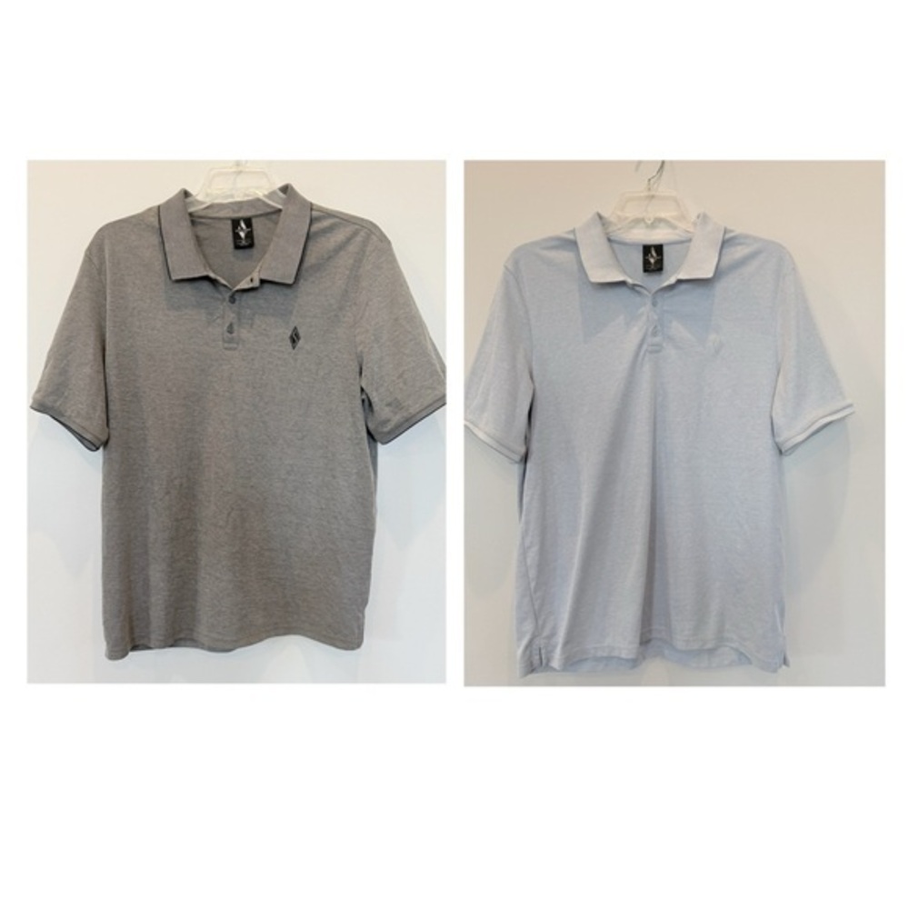 Lot of 2 Mens Skechers Polo Shirt. Size XL. Gray & Blue BQ